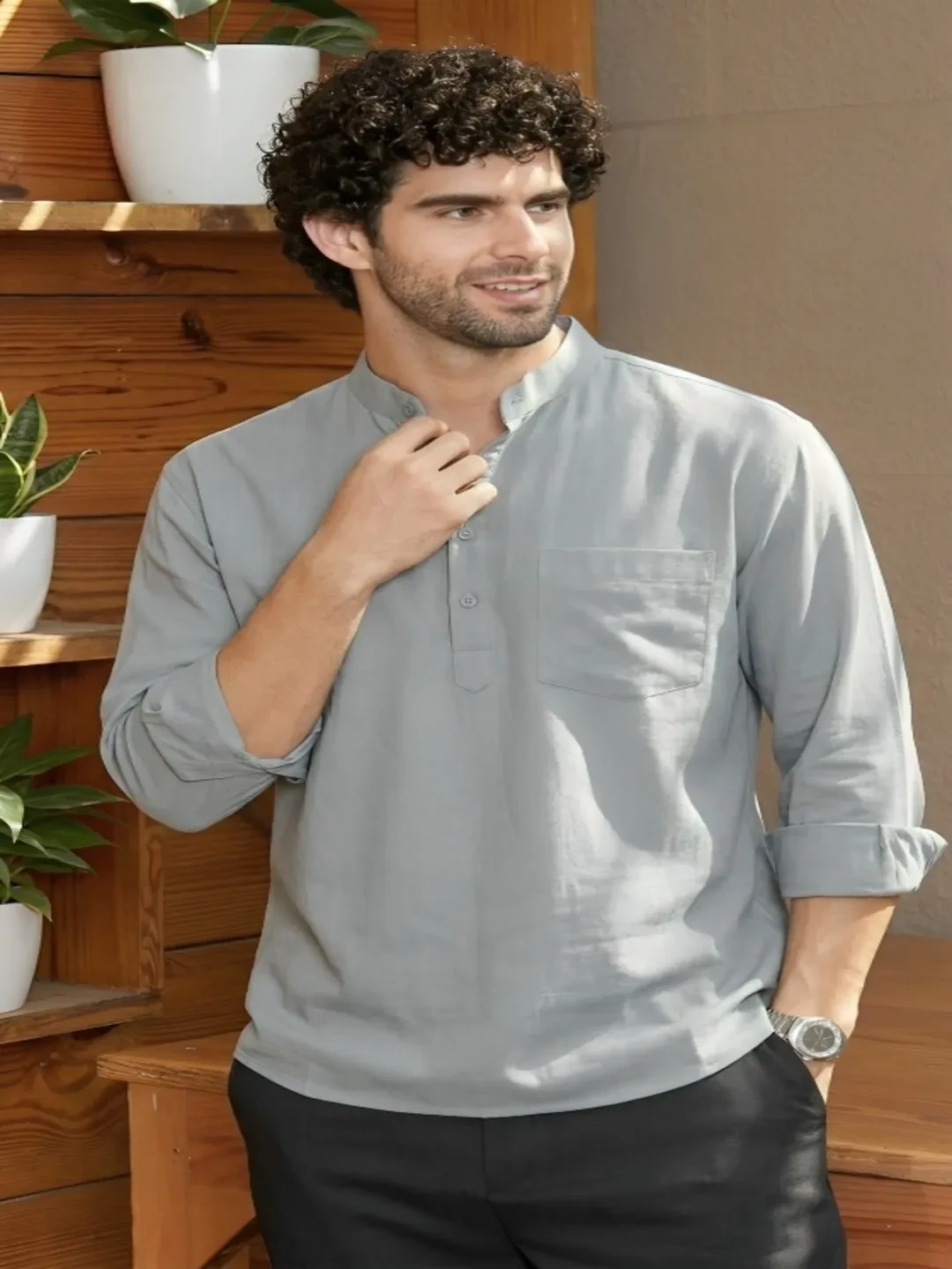 Classic Cotton Short Kurta for Men